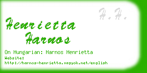 henrietta harnos business card